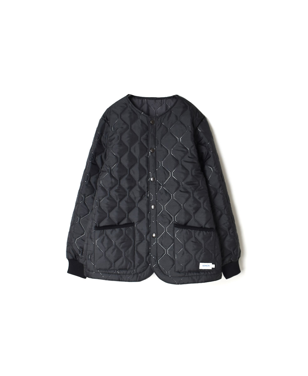●NAM2151PP (ジャケット) POLY×POLY HEAT QUILT NO COLLAR JACKET WITH RIBBED CUFF