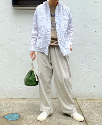 ”Vas-y Lentement” POPLIN OVERSIZE SHIRT × ”HTS” CO…