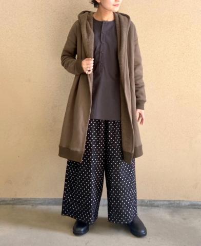 SOIL 〜PLAIN SWEAT & POPLIN MEDIUM DOT PRINT EASY P…