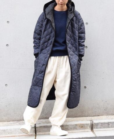 ARMEN 〜POLY×POLY HEAT QUILT OVERSIZED HOODED COAT …