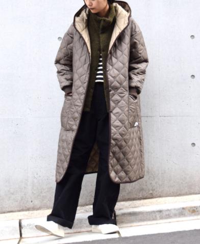 ARMEN 〜POLY×POLY HEAT QUILT OVERSIZED HOODED COAT …