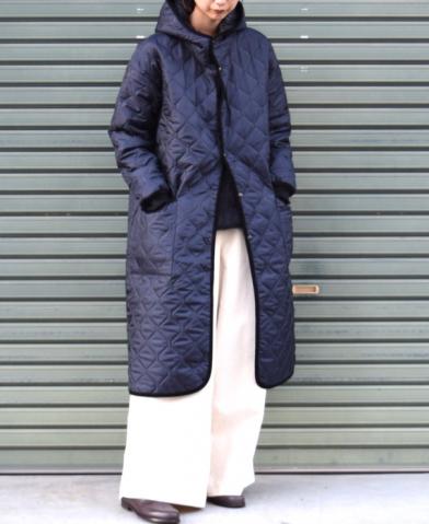 ARMEN 〜HEAT QUILT OVERSIZED HOODED COAT WITH RIBBE…