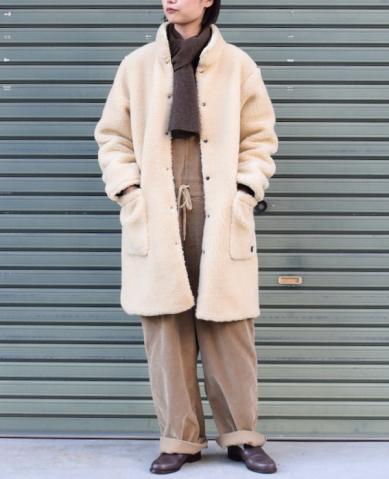 ARMEN 〜FLEECE / NYLON HIGH NECK COAT & CORDUROY W…