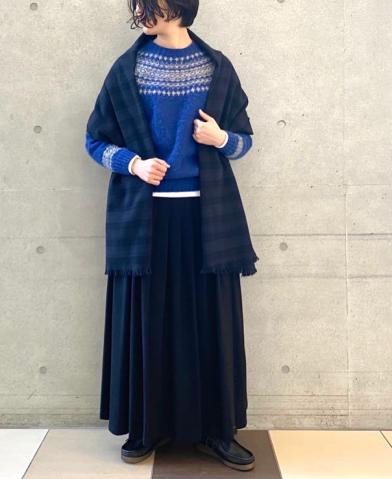 "O’neil of Dublin" TWEED LOW WAIST PLEATS WRAP SK…
