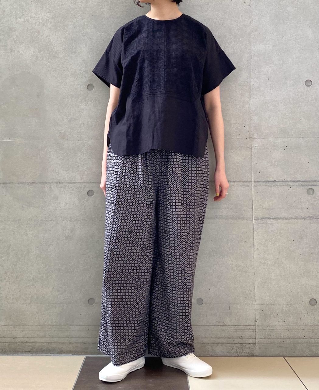 maison de soil ~80'S ORGANIC SMALL CHECK BACK OPENING CREW