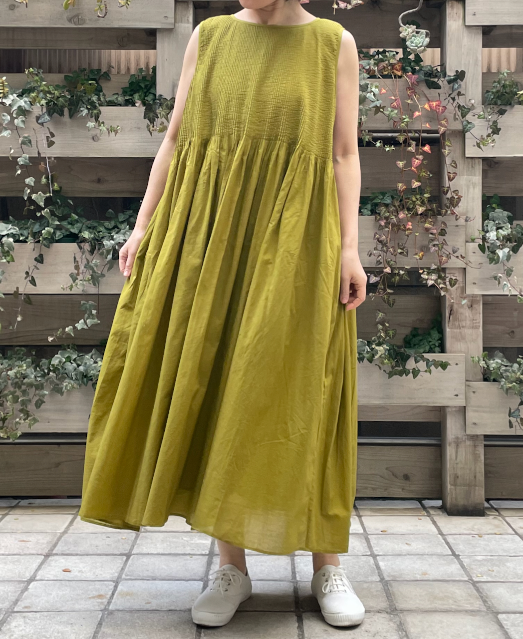maison de soil ~80'S ORGANIC VOILE PLAIN NO/SL DRESS~,Narumi
