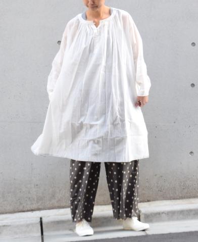  SOIL 〜SUPER FINE VOILE GATHERED TUNIC ＆ DOT PRINT…