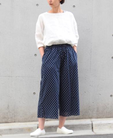 SOIL "VOILE DOT PRINT EASY PANTS" & "LINEN PULLOVE…