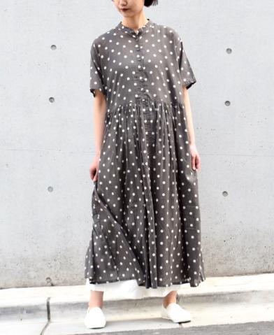 SOIL "COTTON VOILE DOT PRINT DRESS" & " LINEN EASY…