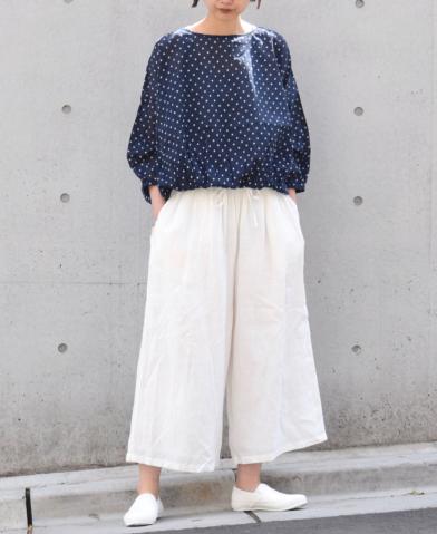 SOIL "COTTON VOILE DOT PRINT GATHERED SMOCK" & "LI…