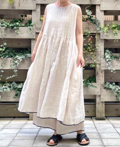 maison de soil 〜80’S HANDWOVEN LINEN PLAIN SET-UP …