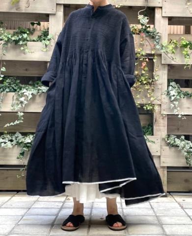 maison de soil 〜80’S HANDWOVEN LINEN PLAIN WITH SE…