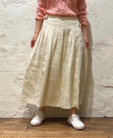 O’neil of Dublin〜 LINEN PLEATS WRAP SKIRT〜