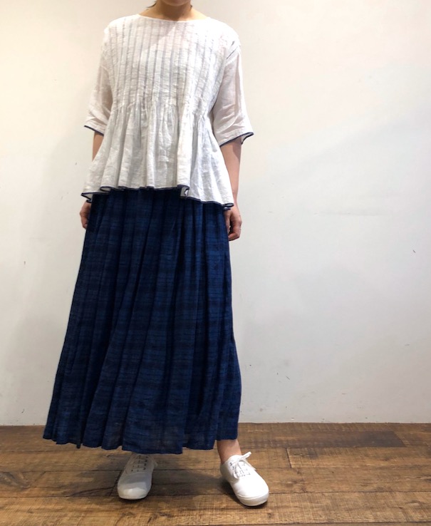 maison de soil HANDWOVEN LINEN HALF/SL PULLOVER,Narumi Trading