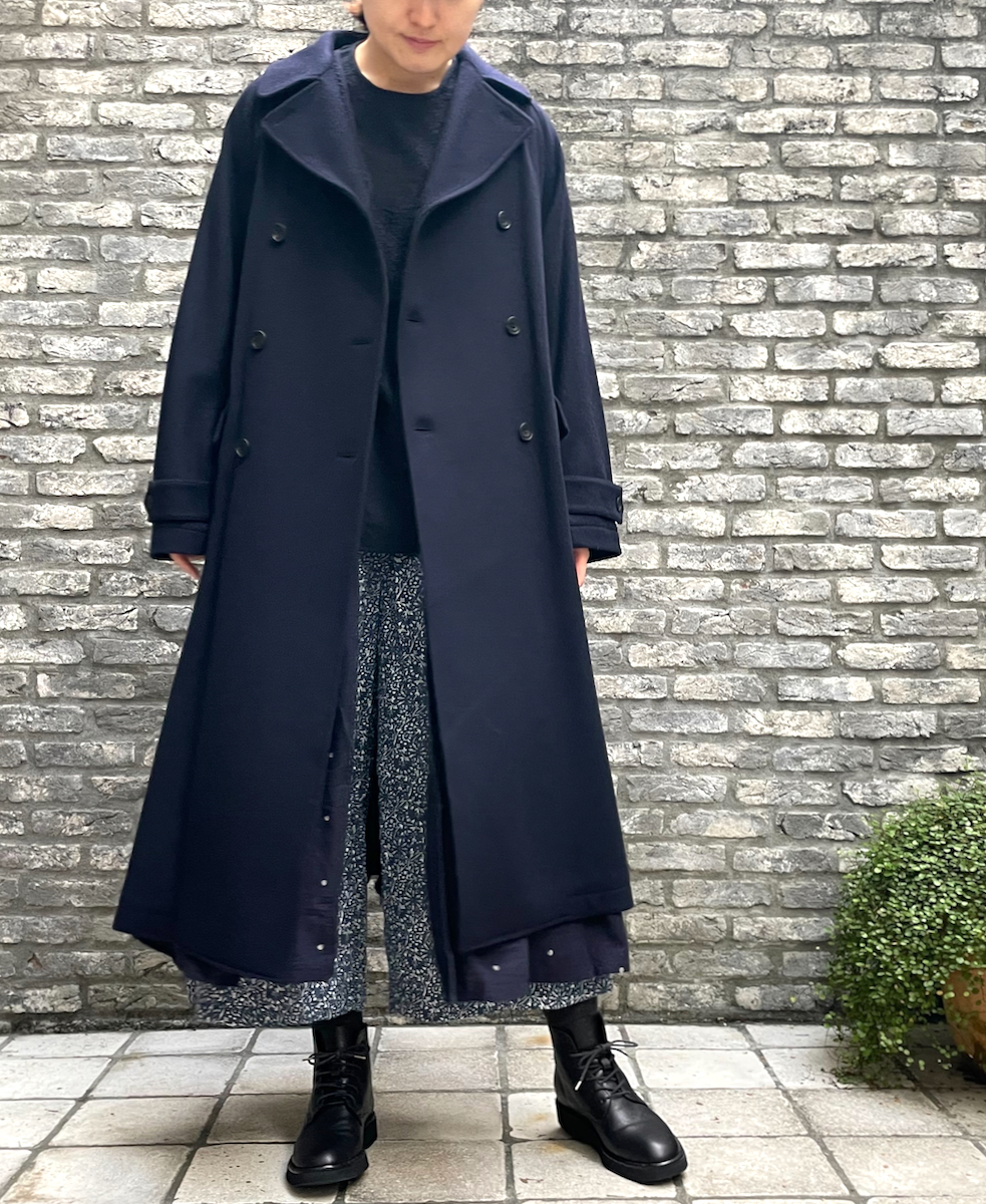 メゾンドソイル　WOOL DOUBLE BREASTED RAGLAN COAT メゾンドソイルWOOL DOUBLE BREASTED RAGLAN COAT