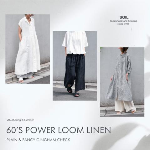 SOIL =60’S POWER LOOM LINEN PLAIN & FANCY GINGHAM …