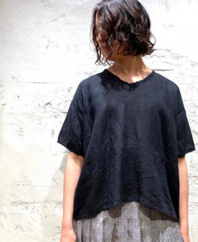 maison de soil POWER LOOM LINEN V-NECK PULLOVER