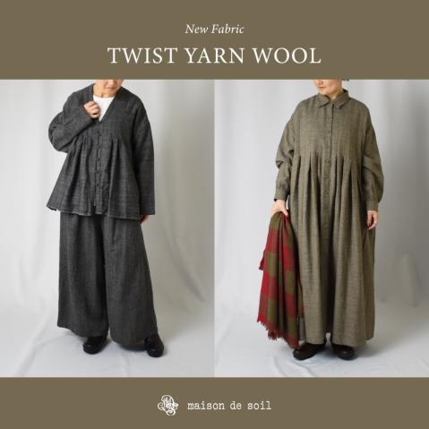 New fabric ~ TWIST YARN WOOL ~