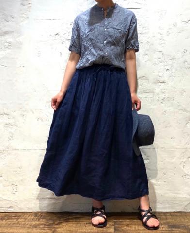 ARMEN 〜LINEN PLAIN EASY GATHERED SKIRT〜