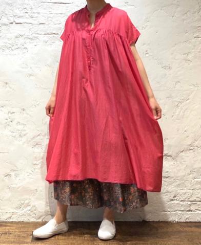 SOIL 〜SUPER FINE VOILE GATHERED SHIRT DRESS〜