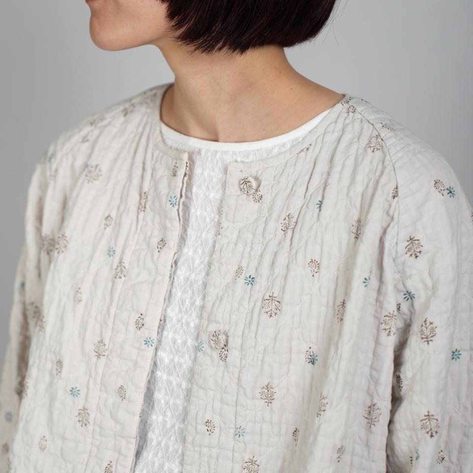 QUILTED COAT＝ ORGANIC COTTON BIG CHECK series by maison de soil