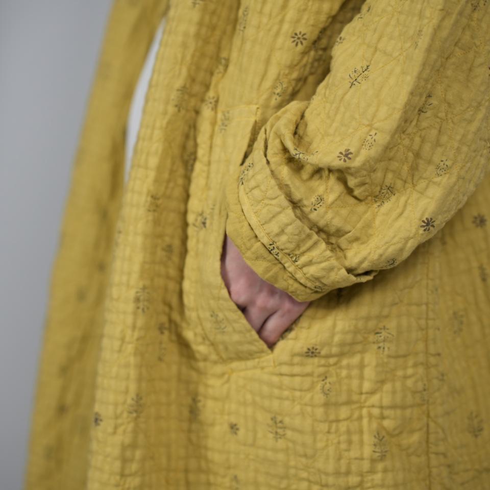 QUILTED COAT＝ ORGANIC COTTON BIG CHECK series by maison de soil
