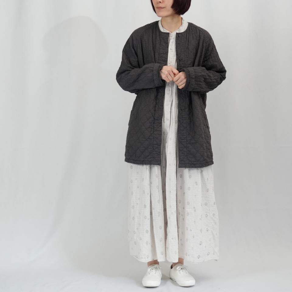 QUILTED COAT＝ ORGANIC COTTON BIG CHECK series by maison de soil