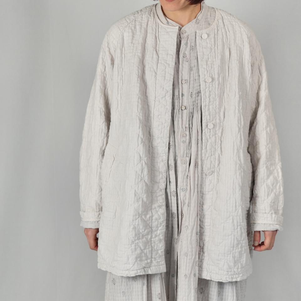 QUILTED COAT＝ ORGANIC COTTON BIG CHECK series by maison de soil