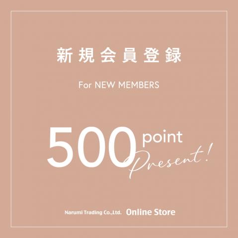 新規会員登録で500ポイントプレゼント！