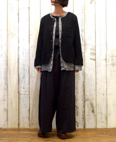 ARMEN 〜COTTON QUILT NO COLLAR JACKET〜