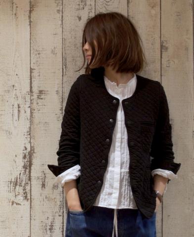 ARMEN 〜COTTON QUILT NO COLLAR JACKET〜