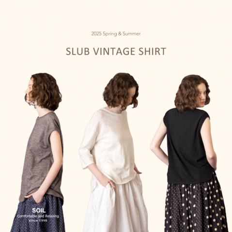 SLUB VINTAGE CREW-NECK SHIRT