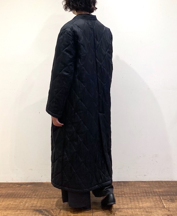 maison de soil ／SILK PLAIN V-COLLAR COAT