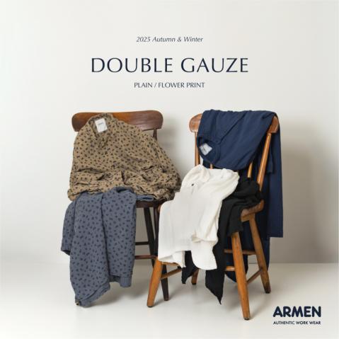 肌触りのよい質感 -ARMEN DOUBLE GAUZE series-