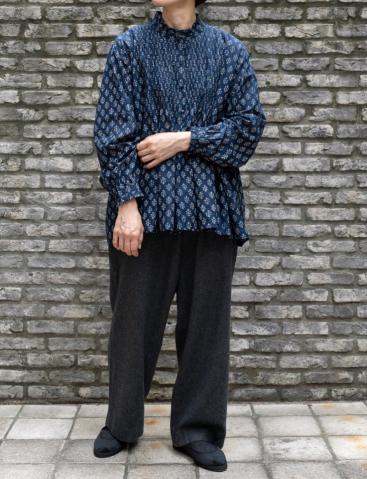 maison de soil ~ WASHED COTTON LINEN EASY WIDE PANTS style1