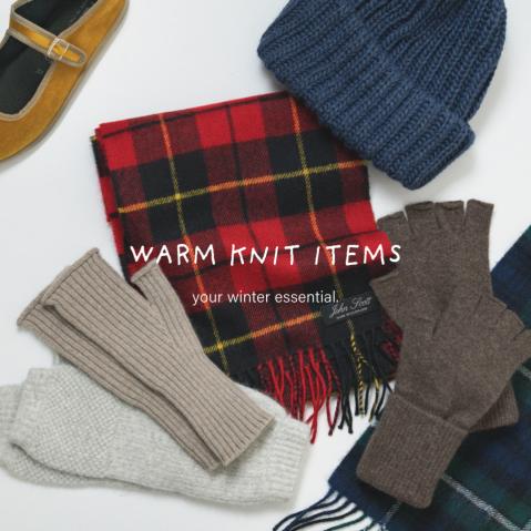 ニット小物で温もりを。-軽くて温かい、冬の必需品-