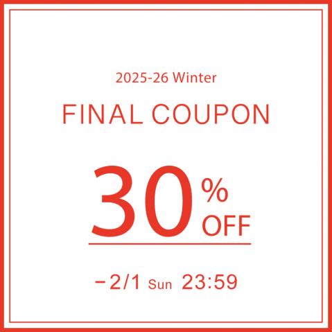 会員様限定 FINALクーポン プレゼントのお知らせ