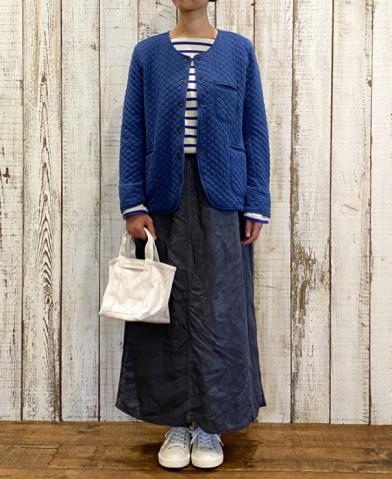 ARMEN 〜COTTON QUILT NO COLLAR JACKET〜