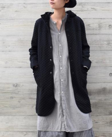 ARMEN 〜COTTON QUILT MID-LENGTH HOODED COAT〜