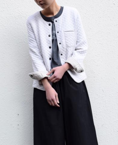 ARMEN 〜COTTON QUILT NO COLLAR JACKET〜
