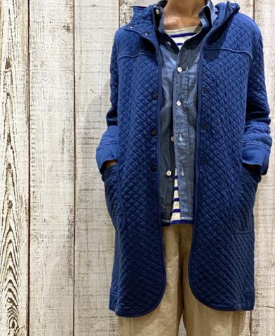 ARMEN 〜 COTTON QUILT MID-LENGTH HOODED COAT〜