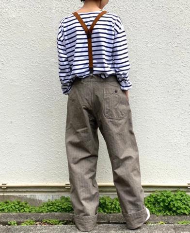 ARMEN ”HEAVY WEIGHT HERRINGBONE ONE TUCK PANTS” × …