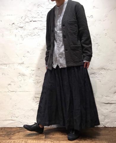 ARMEN 〜VERTICAL COTTON QUILT V-NECK JACKET〜