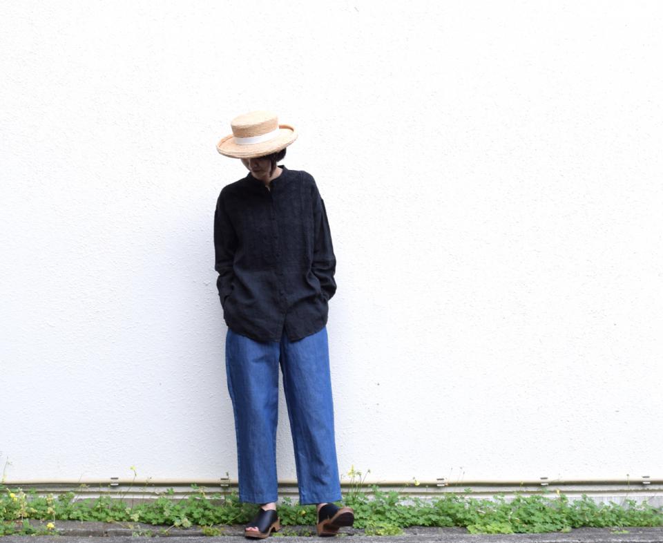 maison de soil ~ WASHED COTTON LINEN EASY PANTS style1