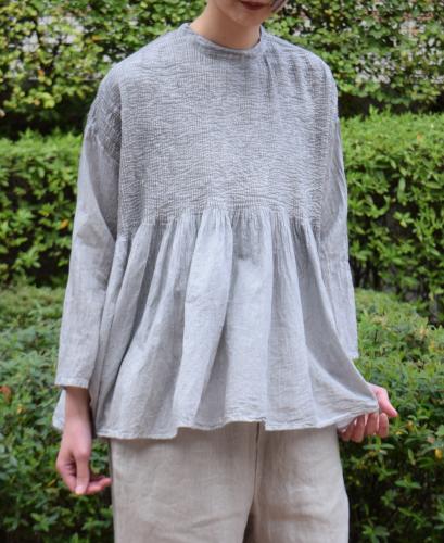 maison de soil ~80’S ORGANIC VOILE STRIPE (HANDDYE…