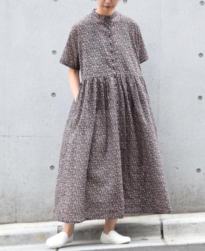 SOIL ~COTTON VOILE SMALL FLOWER PRINT DRESS~