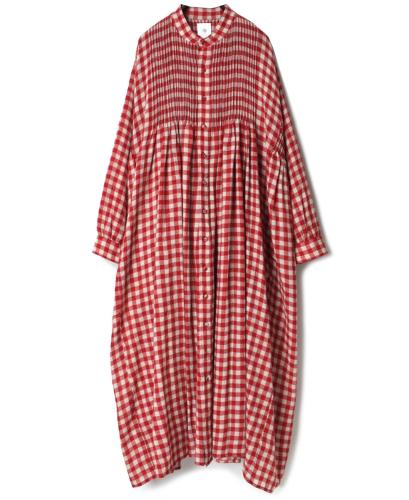 maison de soil wool バンドカラーシャツワンピース-