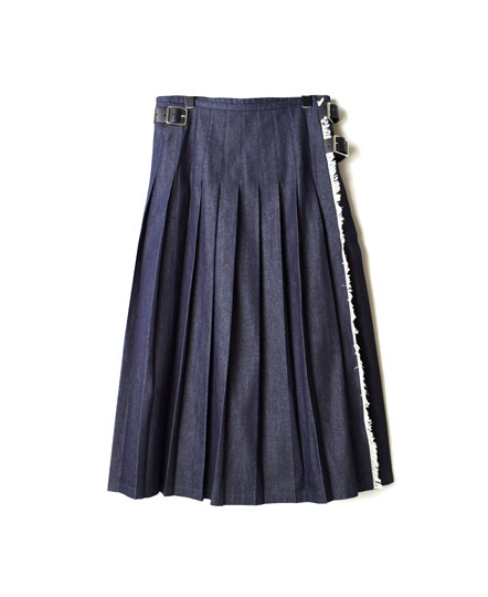 NOD1801 LOW WAIST PLEATS WRAP SKIRT LENGTH 80cm