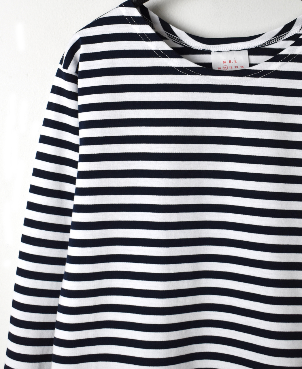 NBL1701N NARROW  STRIPE L/SL BASQUE SHIRT