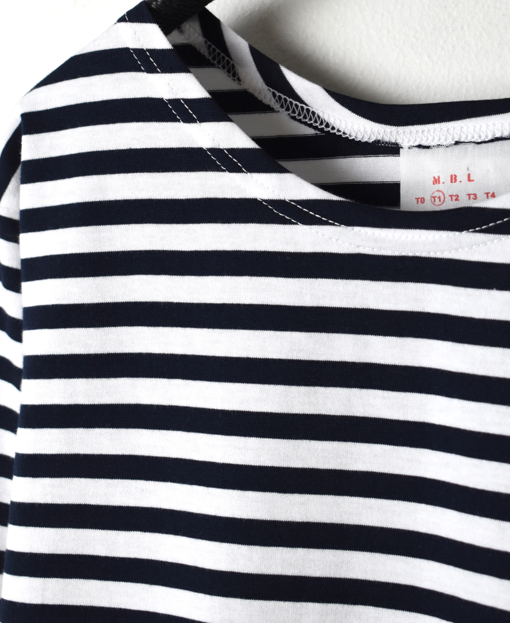 NBL1701N NARROW  STRIPE L/SL BASQUE SHIRT